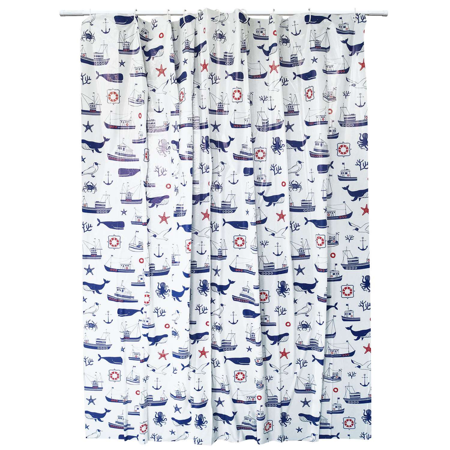 Штора для ванной комнаты VILINA Гавань белая 180*180см 6984-003-white - фото 2