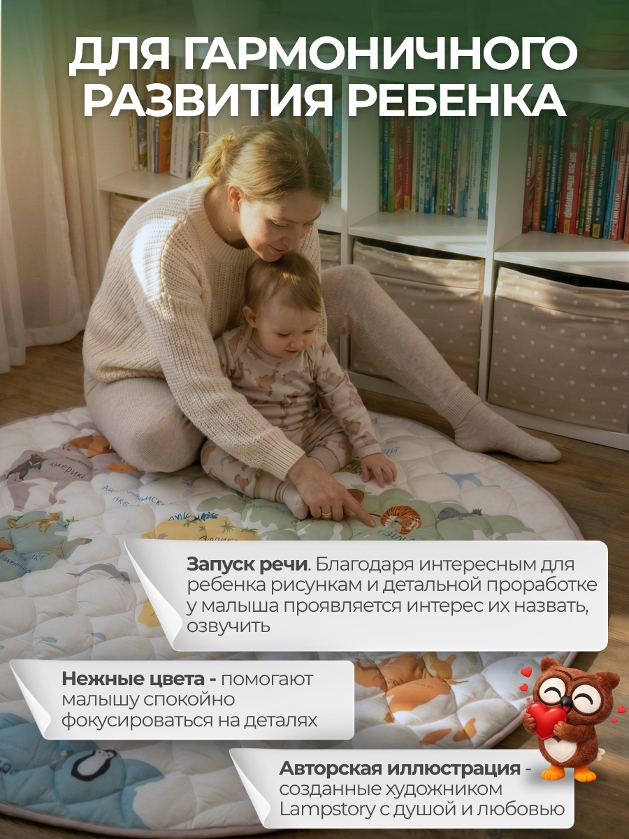 Коврик LampStory Карта мира - фото 6