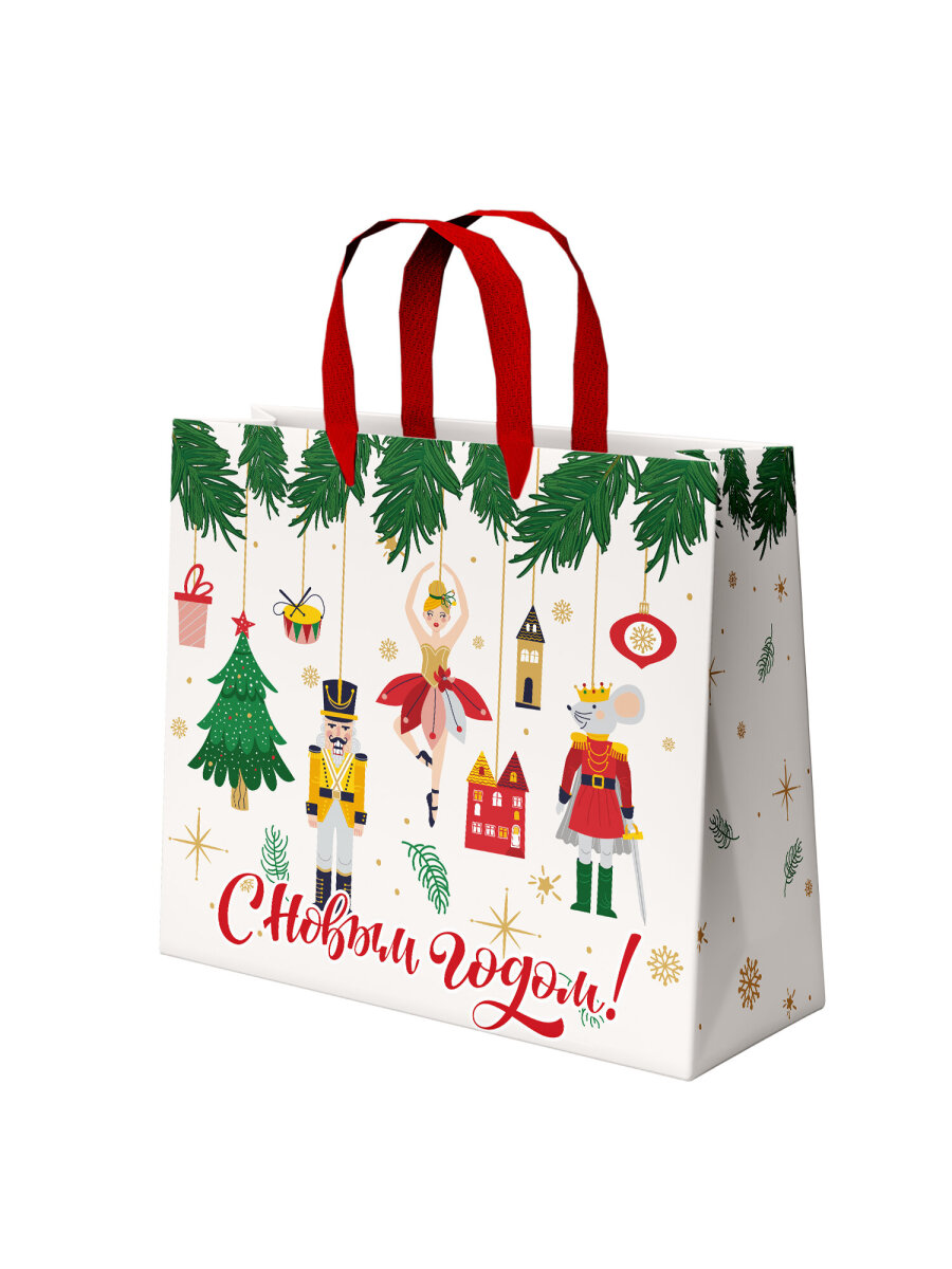 Пакет подарочный новогодний Золотая сказка пакетики для подарков и сладостей набор 4 штуки - фото 5