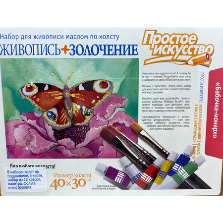 Роспись по холсту Фантазер Бабочка-монарх