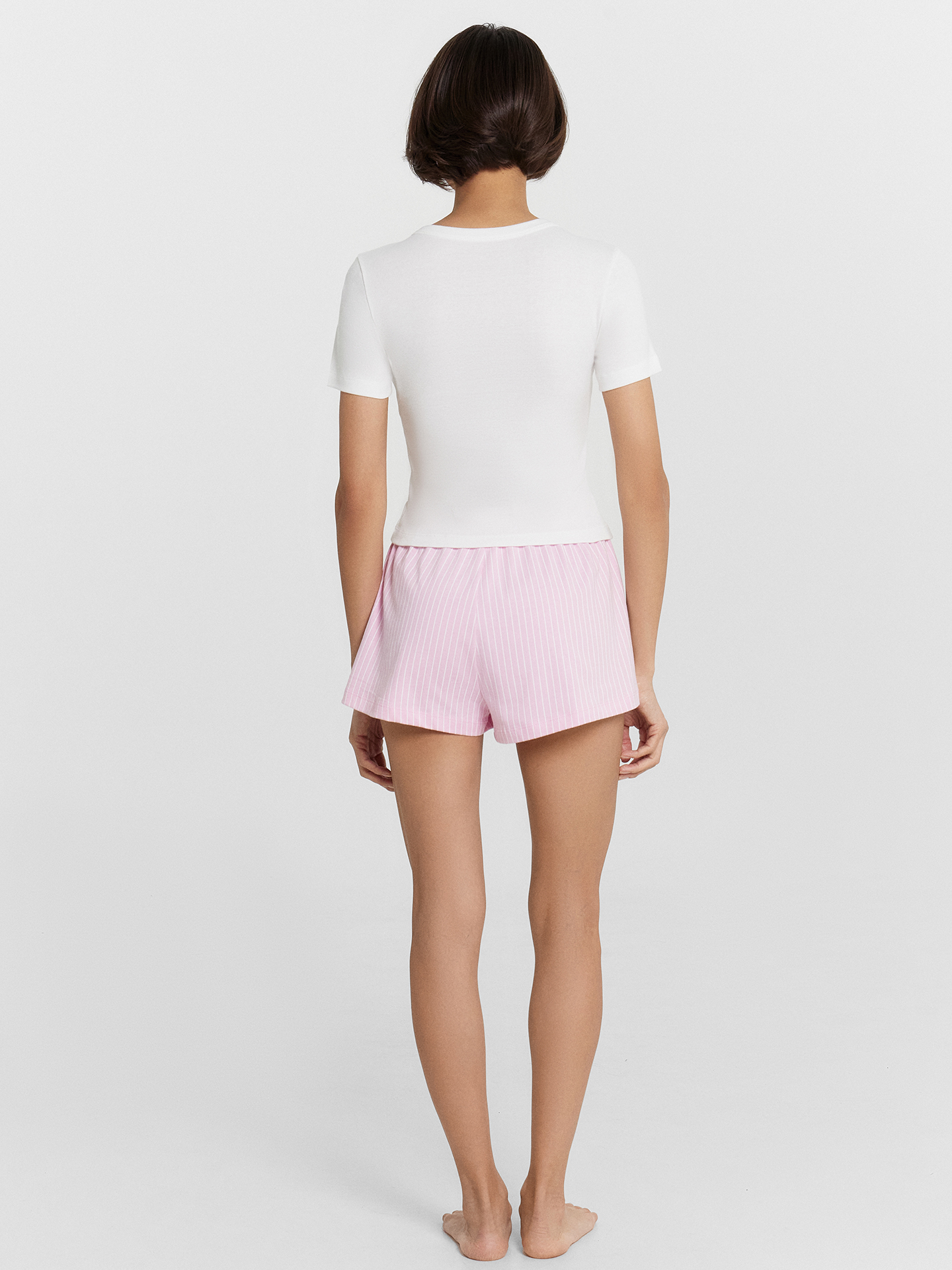 Пижама Mark Formelle (Марк Формэль) 592617/белый +бело -розовая полоска - фото 2