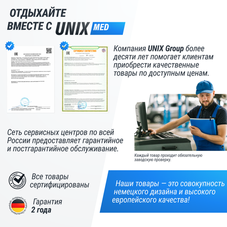 Массажная подушкам UNIX Fit Relax Pillow Blue
