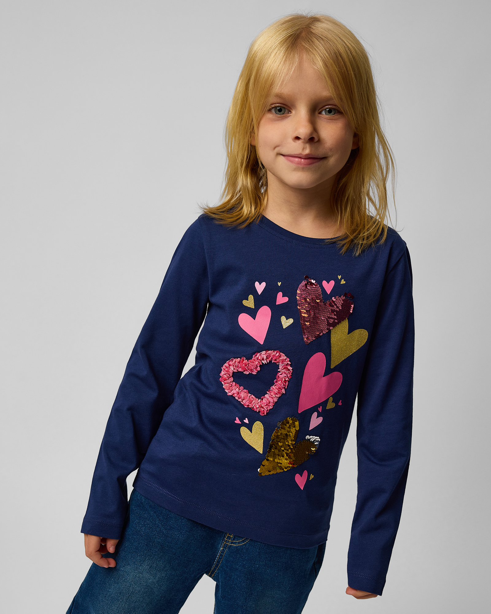 Лонгслив Futurino с пайетками W24FU47507182kgD6 - фото 1