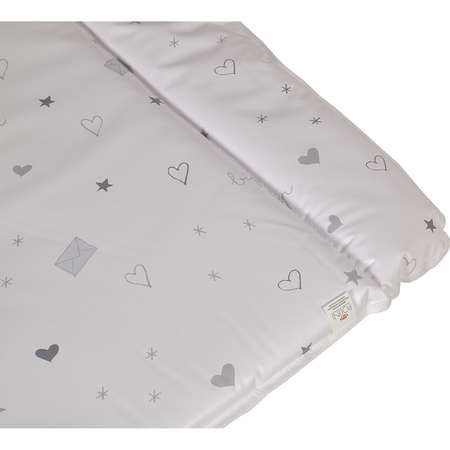 Матрас для пеленания Polini kids French Teddy 77*72см Белый-Серый