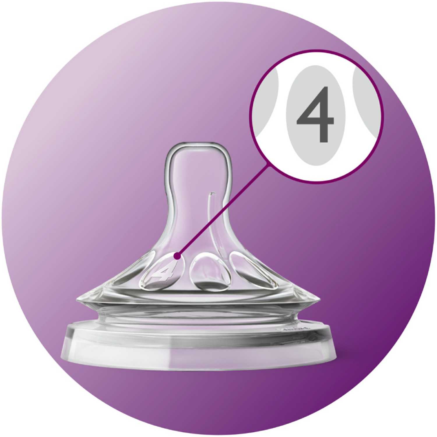 Соска Philips Avent Natural силикон (быстрый поток) 2 шт. - фото 4