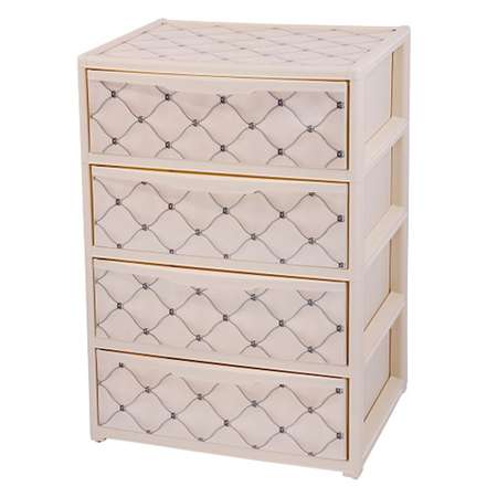 Комод elfplast прямоугольный Elegance с рисунком слоновая кость