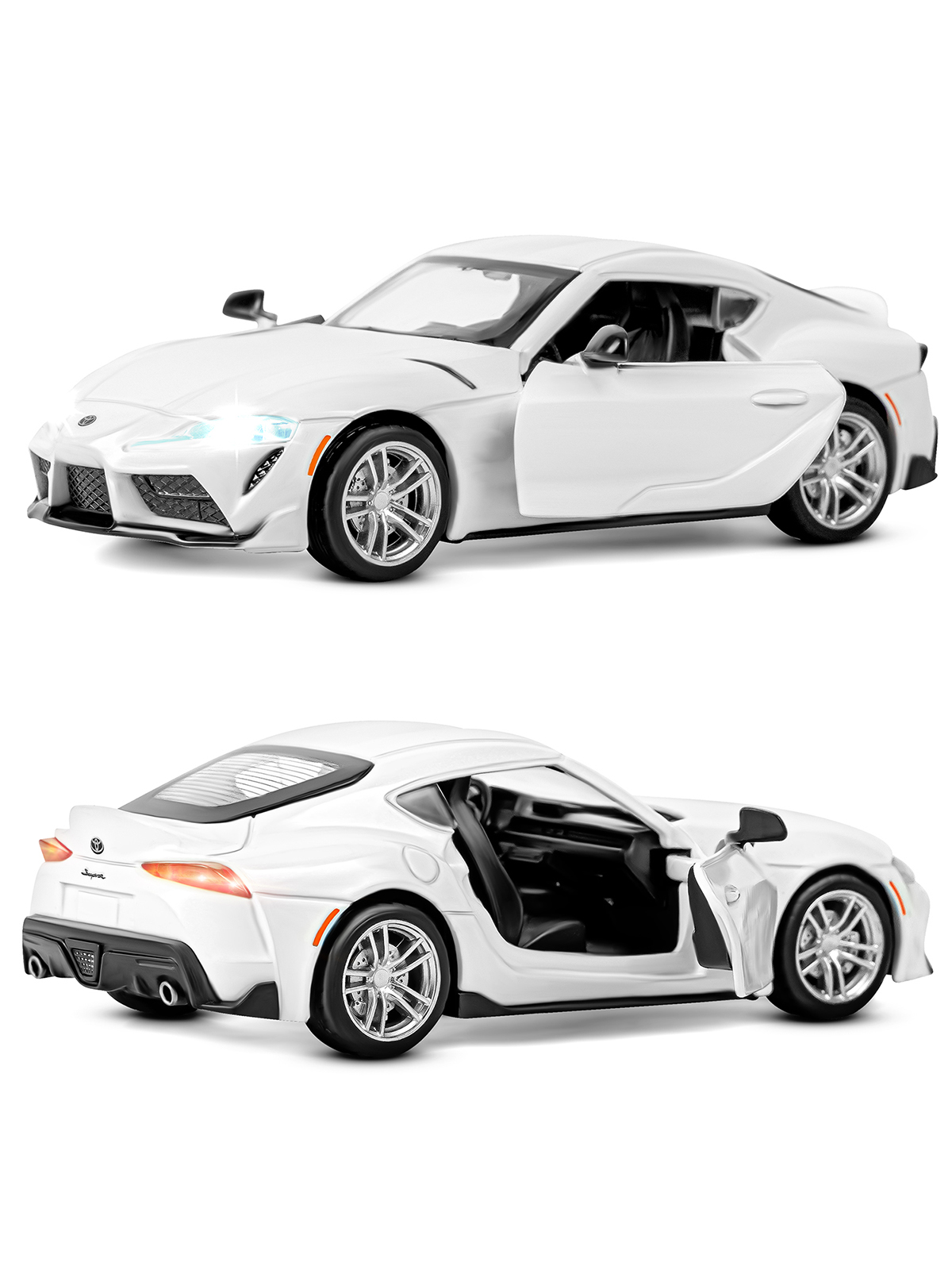 Автомобиль АВТОпанорама Toyota GR Supra 1:31 белый JB1251500 - фото 6