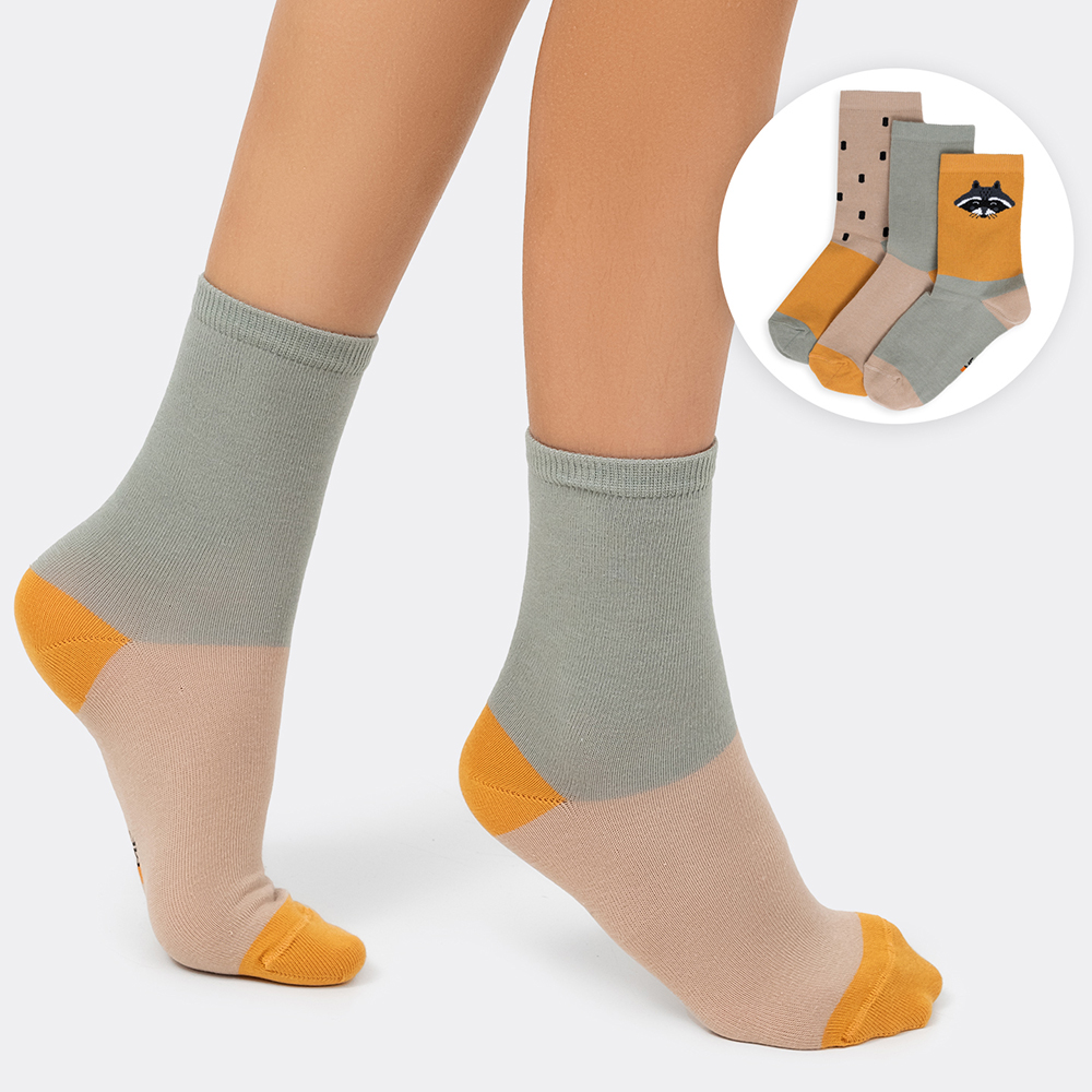 Носки 3 пары Mark Formelle (Марк Формэль) 430A-2071/B3-223430A/кэмел /капучино /оливка - фото 1