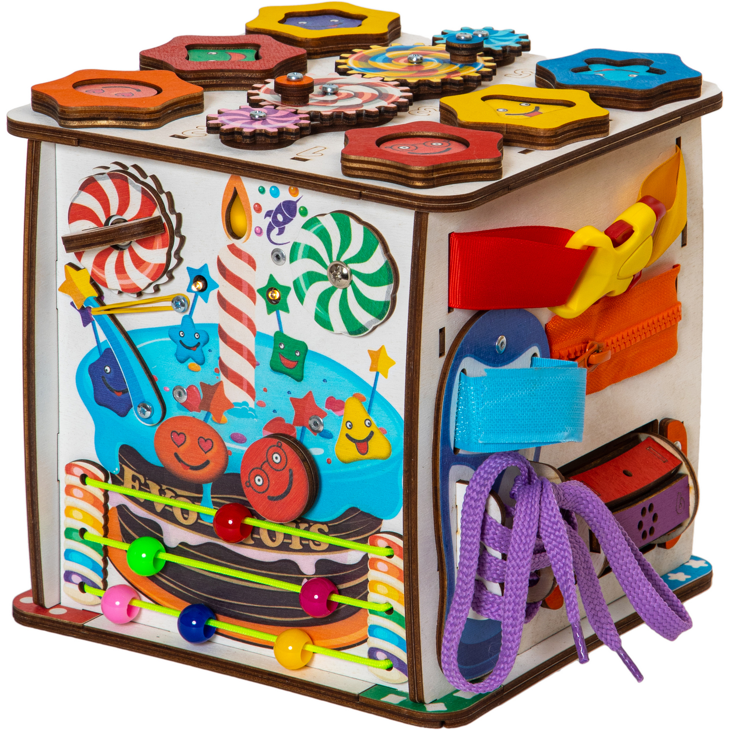 Игрушка Evotoys бизиборд Смайлики - фото 26