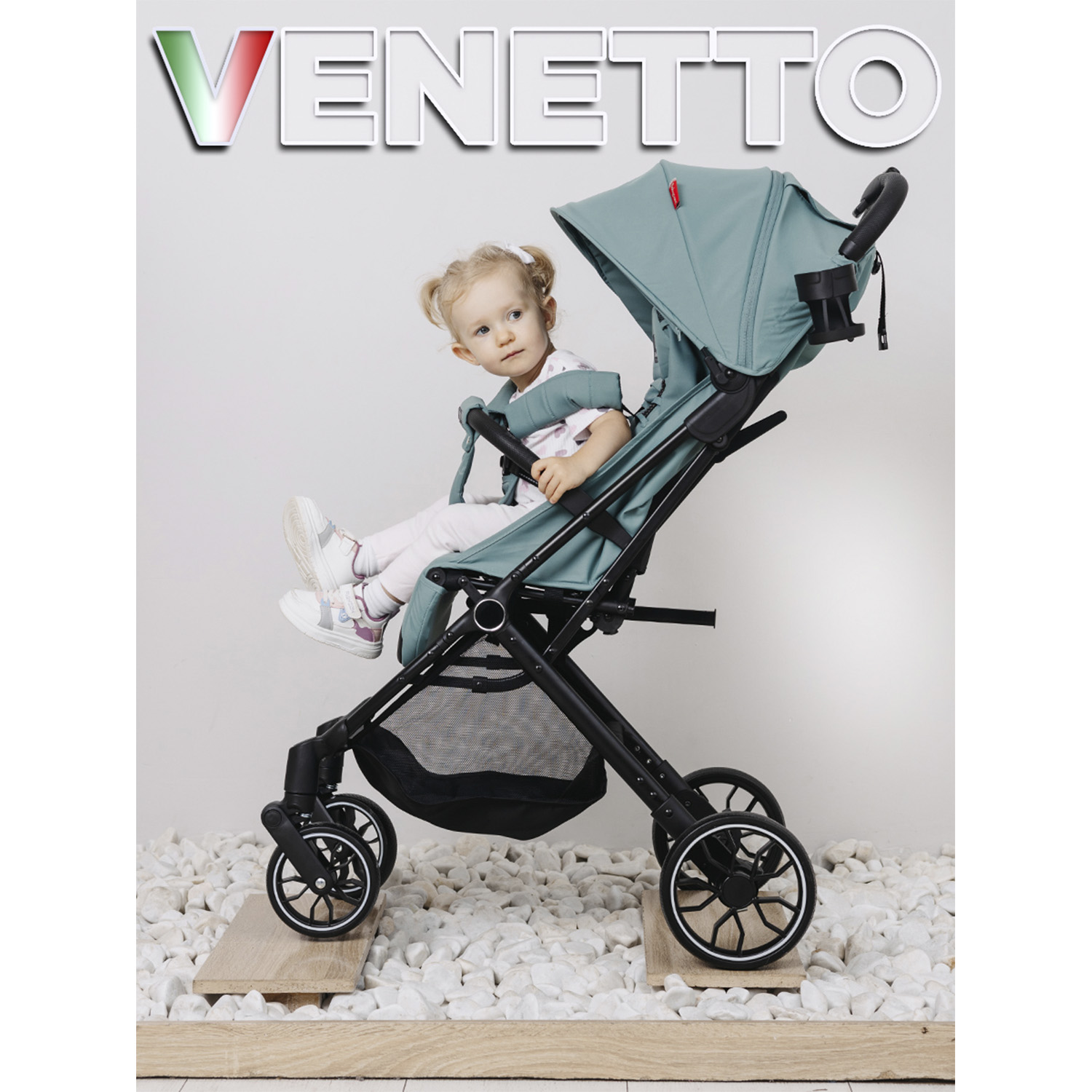 Коляска прогулочная BabyCare Venetto Изумрудный голубой - фото 19