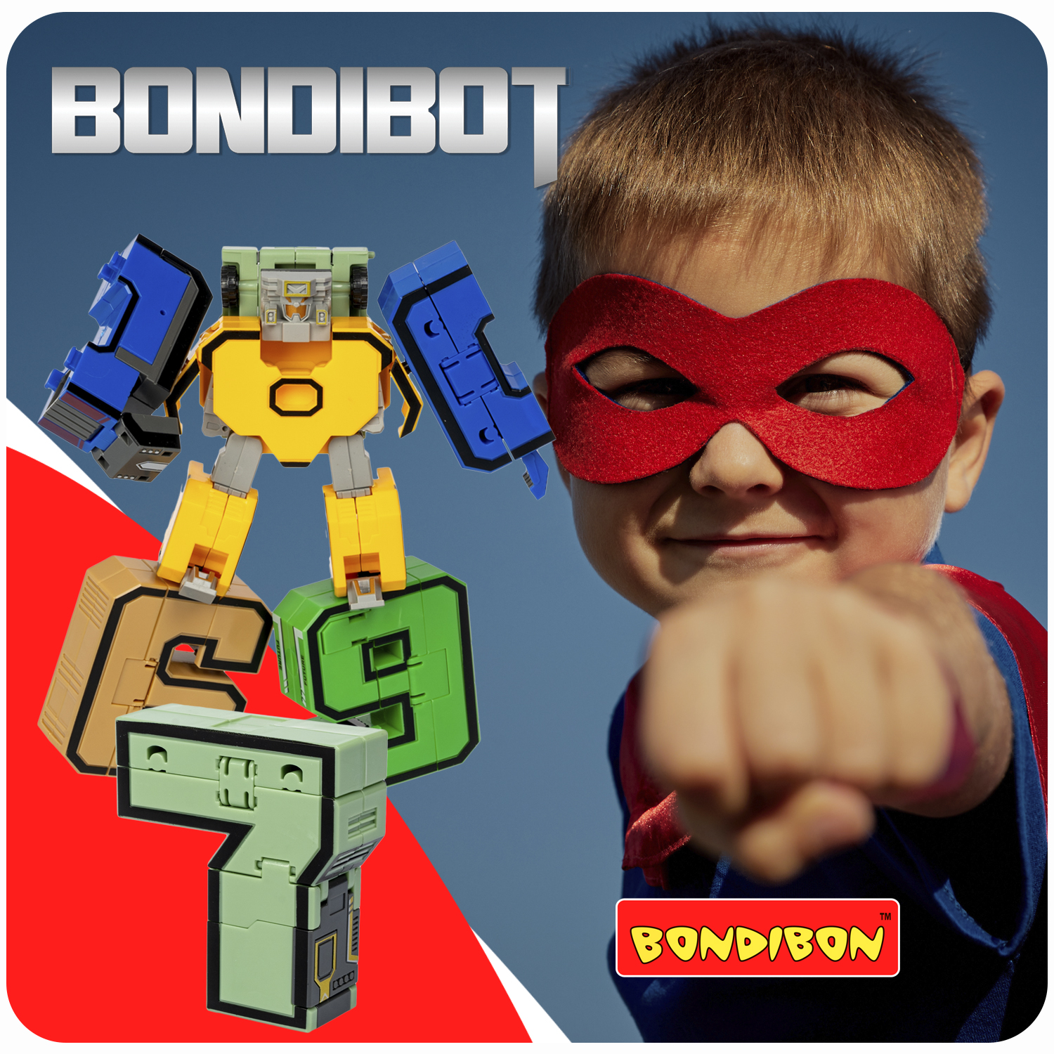 Фигурка Bondibon трансформер Робот Цифра 2в1 - фото 11