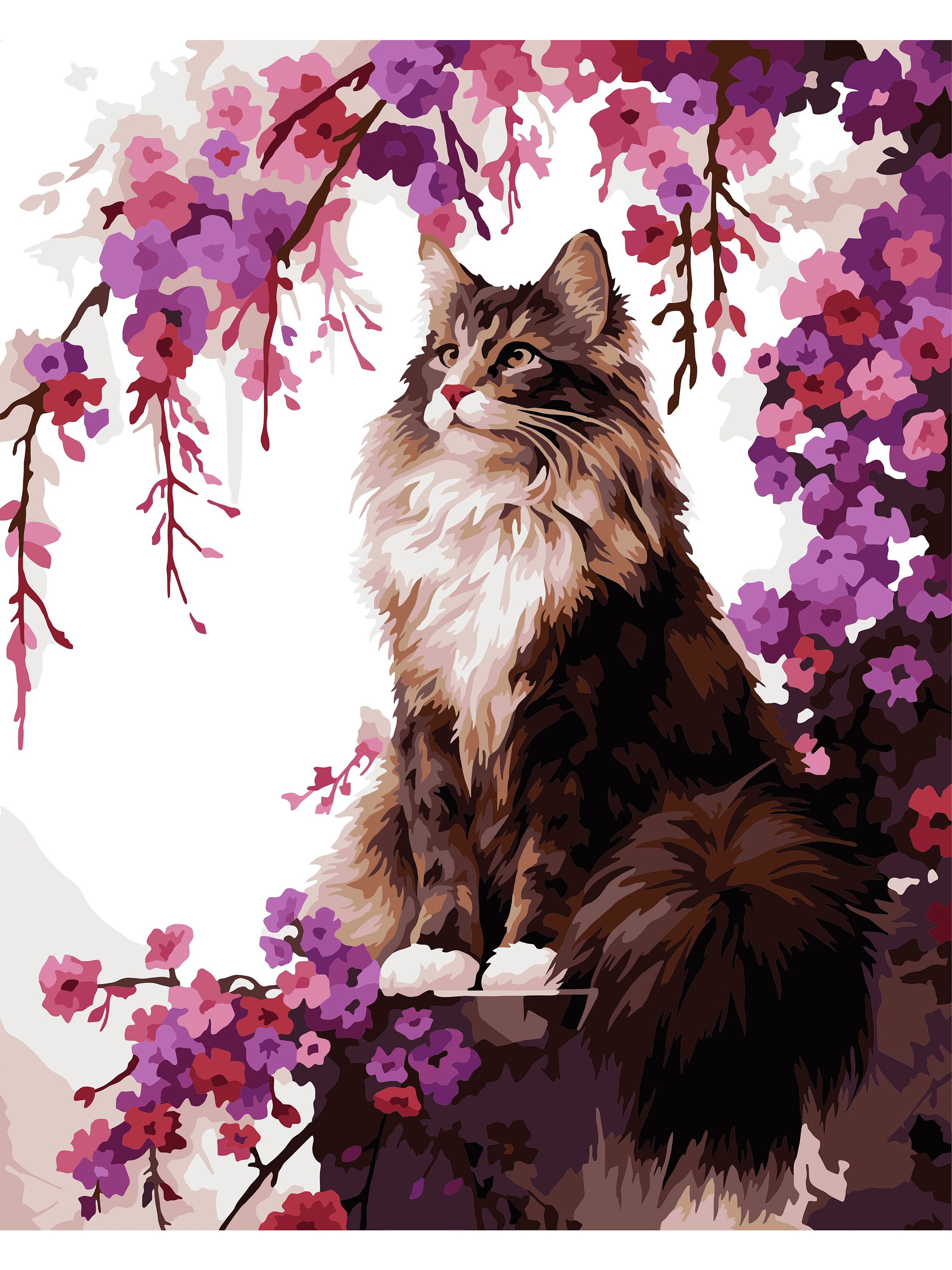 Картина по номерам Hobby Paint Задумчивый кот в ассортименте - фото 2