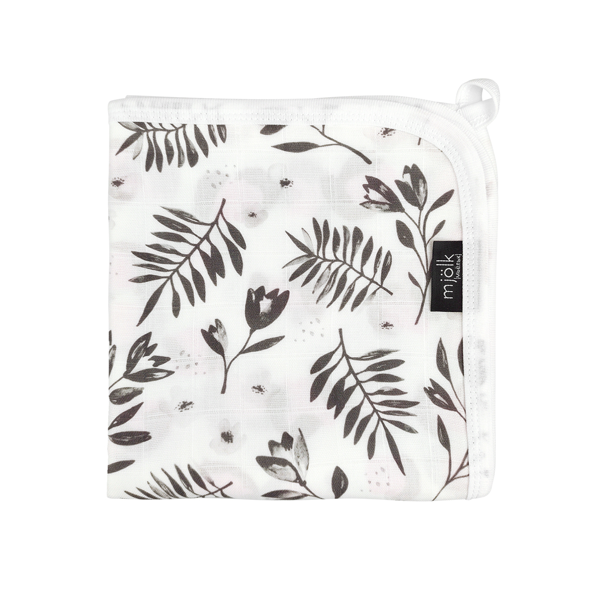 Изображение товара Детское муслиновое одеяло Mjolk Цветы 80x80 см мягкое и лёгкое