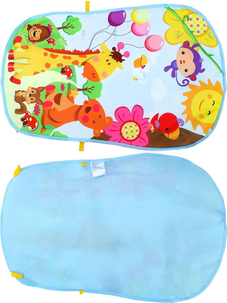 Коврик Рыжий кот с дугами Голубой - фото 3