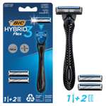 Бритва мужская BIC Flex 3 Hybrid 1 ручка и 2 сменные кассеты
