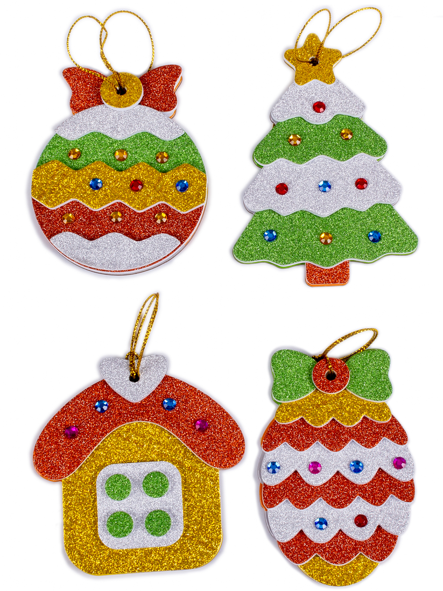 Набор для творчества Дрофа-Медиа Новогодние игрушки аппликация - фото 5