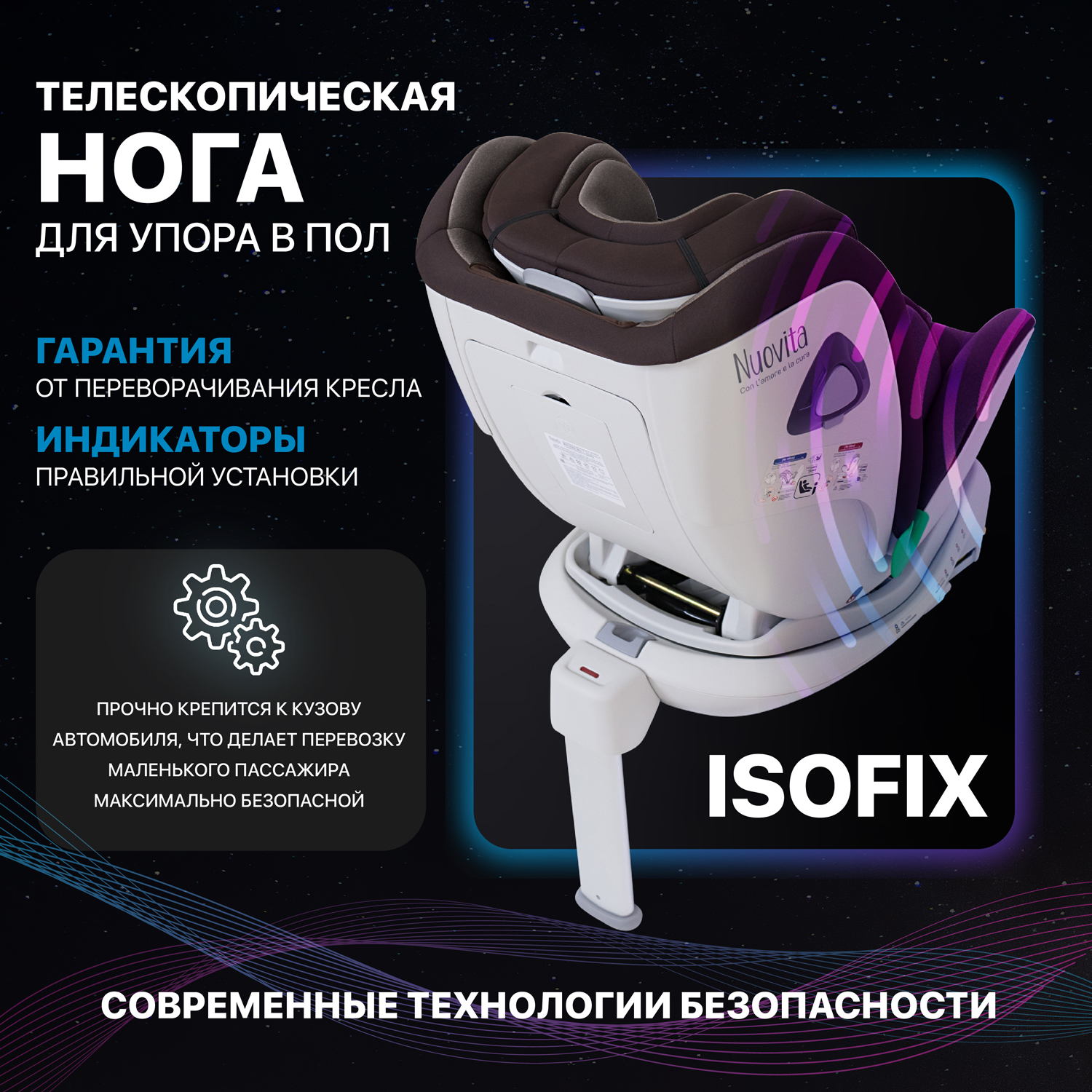 Автокресло Nuovita Isofix 0+/1/2 (0-25 кг) - фото 6