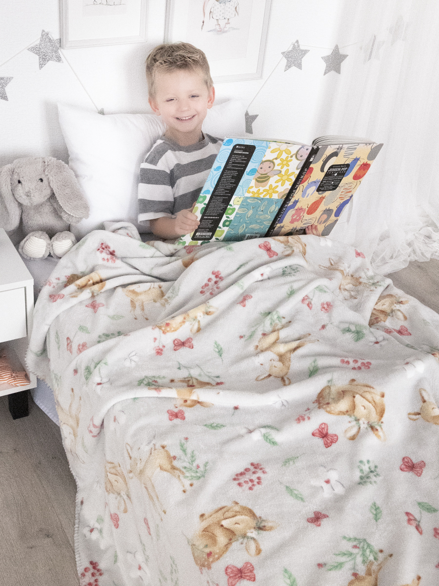 Плед Baby Nice Оленята 150 x 200 см велсофт - фото 4