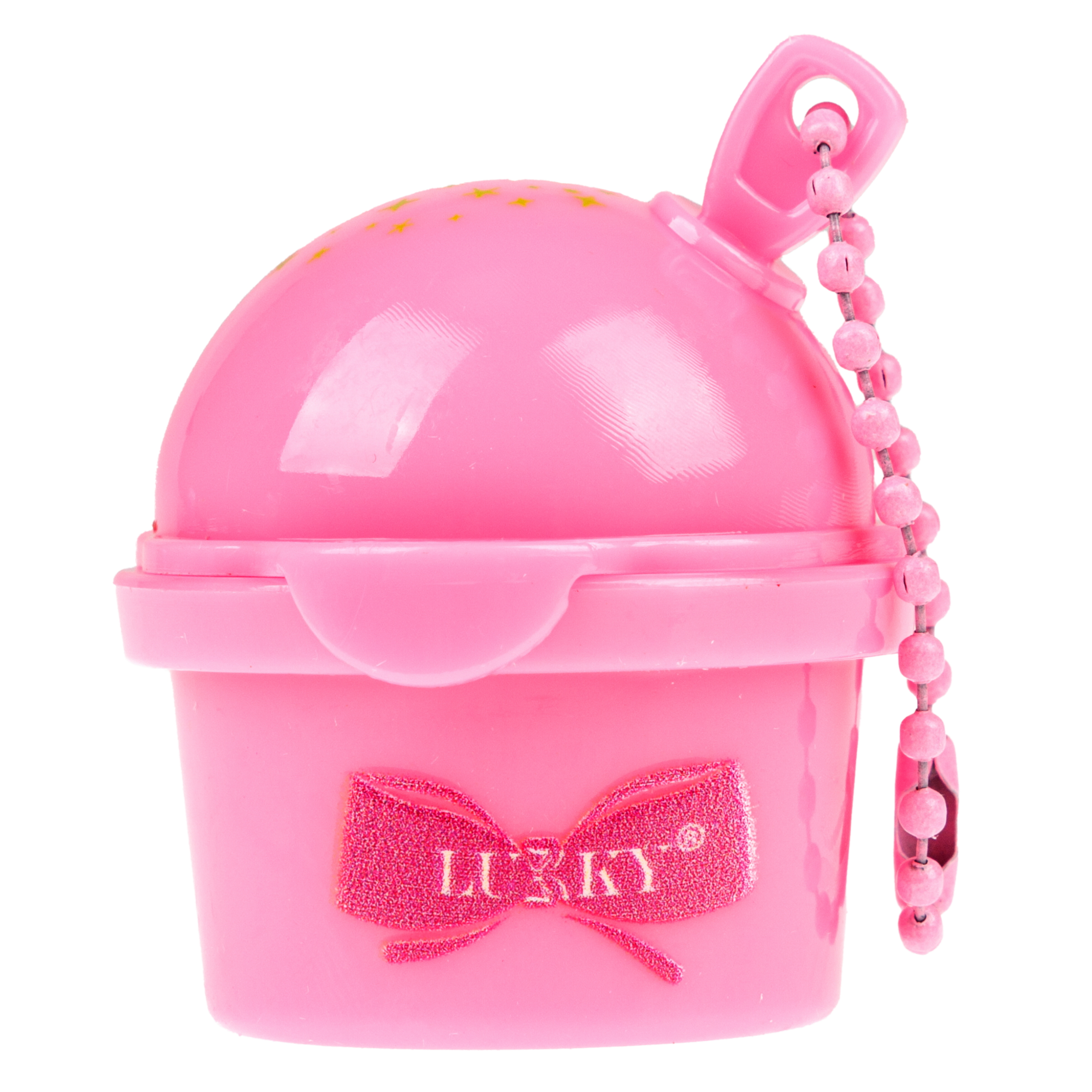 Бальзам для губ с блёстками LUKKY Dessert Smoothie розовый с цепочкой - фото 2