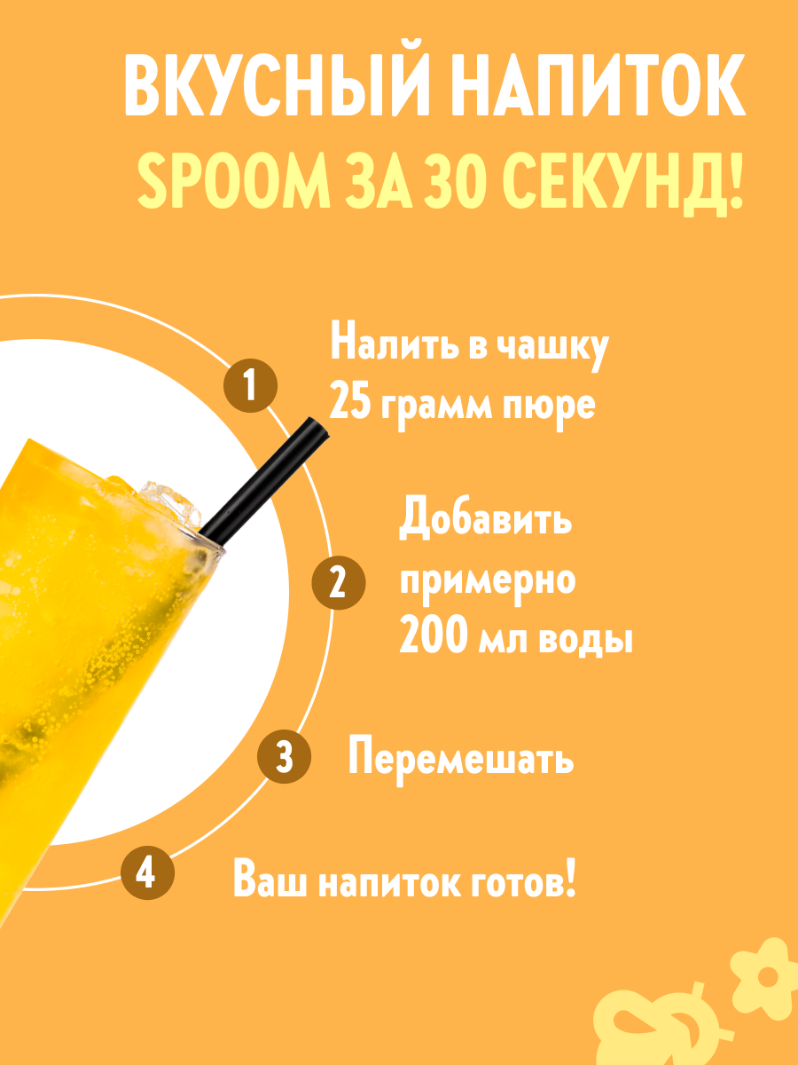 Натуральный концентрат SPOOM PUREE Юдзу 1кг основа для приготовления напитков и десертов - фото 4
