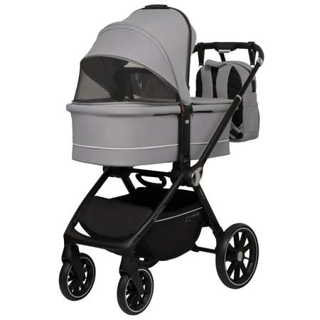 Коляска 3в1 JOVOLA Pepper с автолюлькой св.-серый серебряный