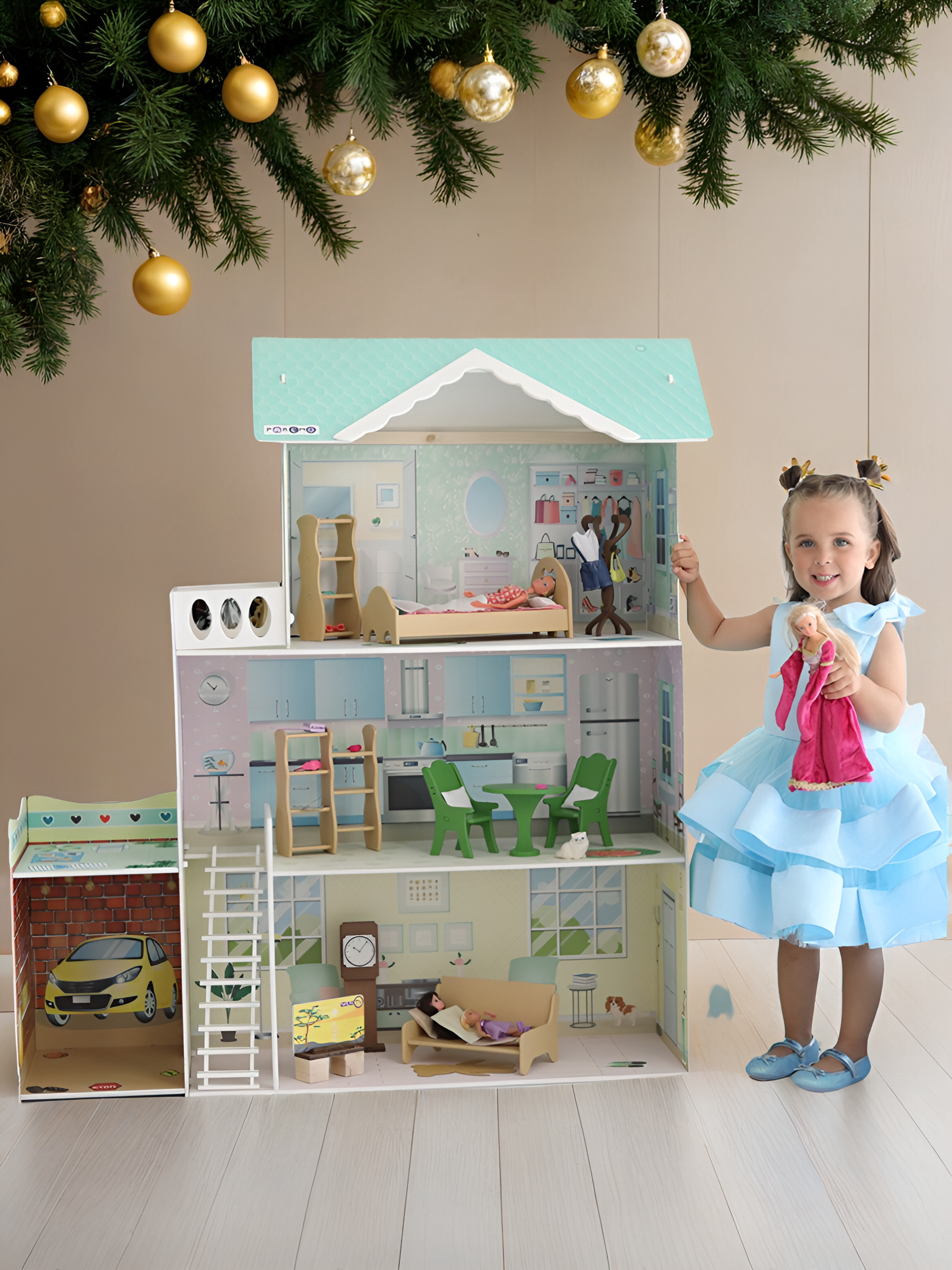 Домик для кукол PAREMO 118 см с мебелью PD318-13 - фото 1