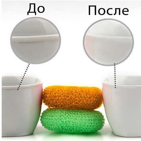 Набор пластиковых губок DOBB and MOPP для деликатной чистки Радуга 10 шт