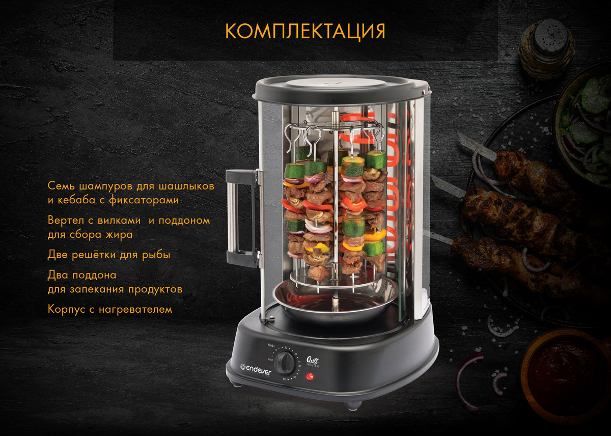 Вертикальный гриль ENDEVER GRILLMASTER-300 - фото 4