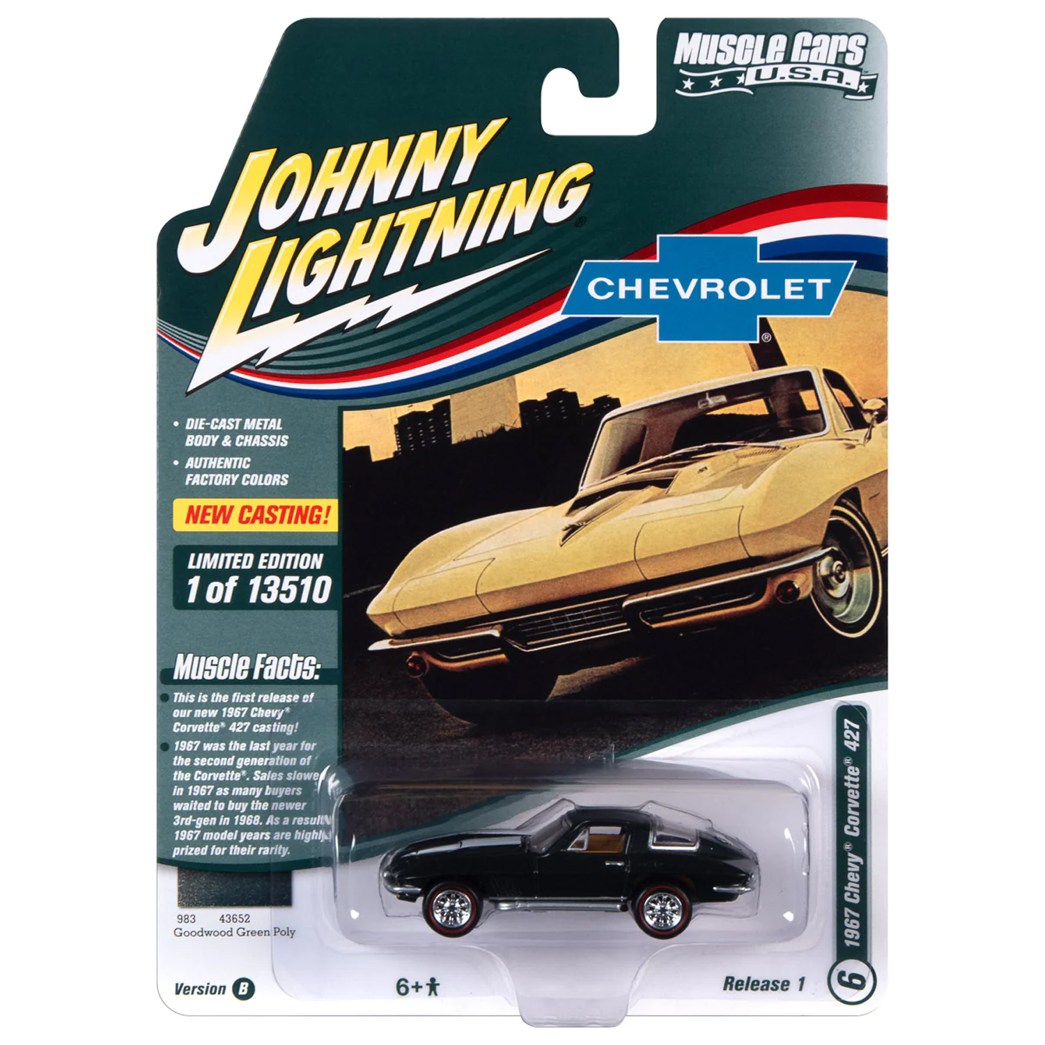 Автомобиль Johnny Lightning 1:64 JLMC029B-R1-N6 - фото 4