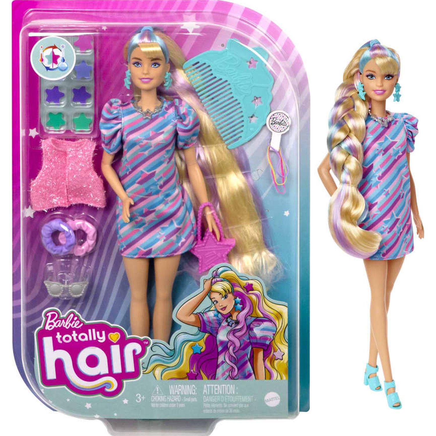Кукла модельная Barbie Totally Hair Звездная красотка HCM88 - фото 2