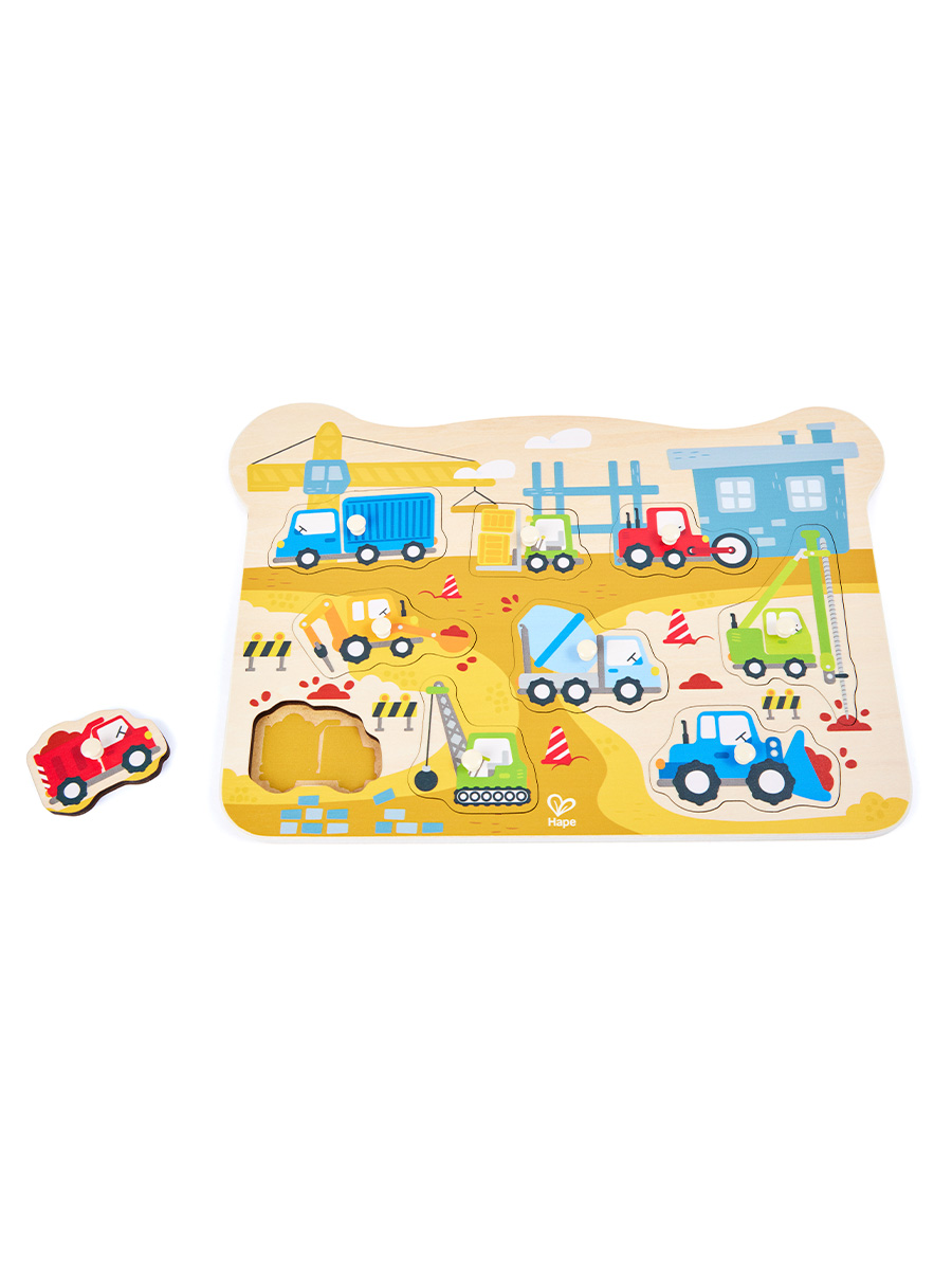 Игрушка Hape рамка-вкладыш Строительные машины - фото 2