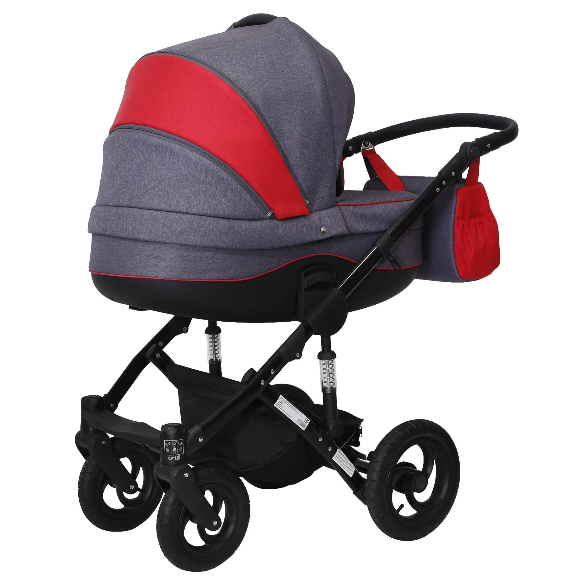 Коляска 2в1 SIGER Alba серый - фото 5