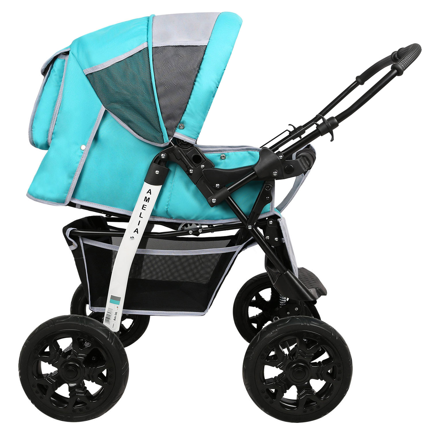 Коляска трансформер alis Amelia бирюзовый - фото 7