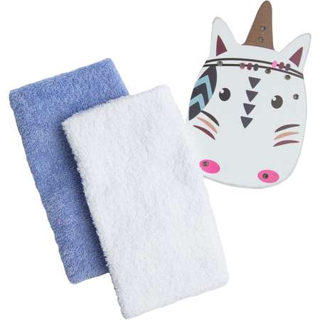 Полотенце-салфетка для кормления Amarobaby Soft Care 2шт Белый-Лаванда