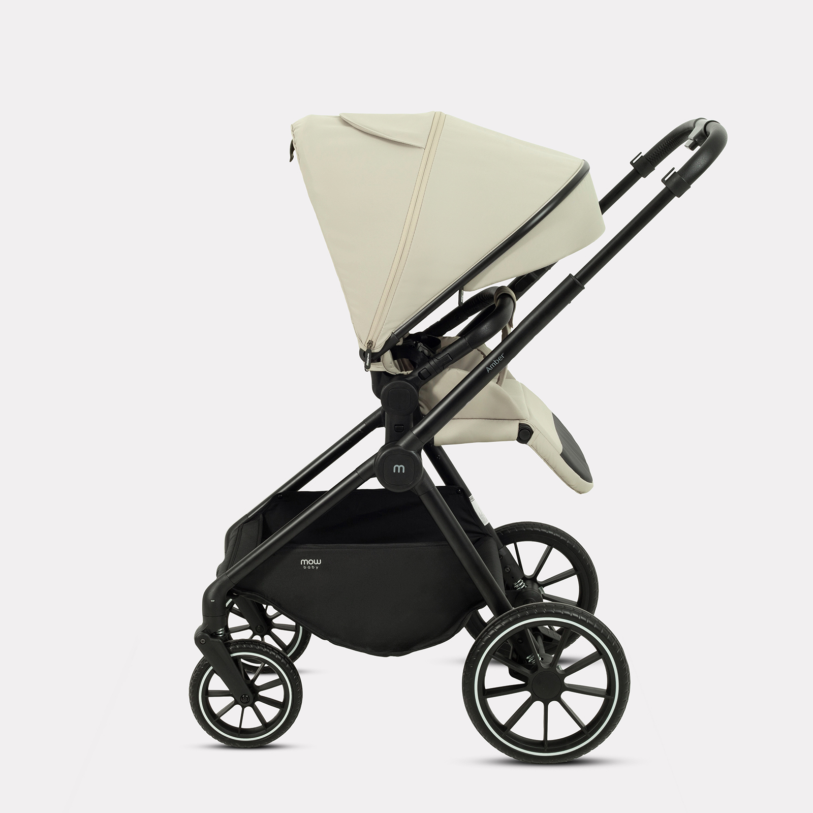 Коляска 3в1 MOWbaby AMBER бежевый - фото 13