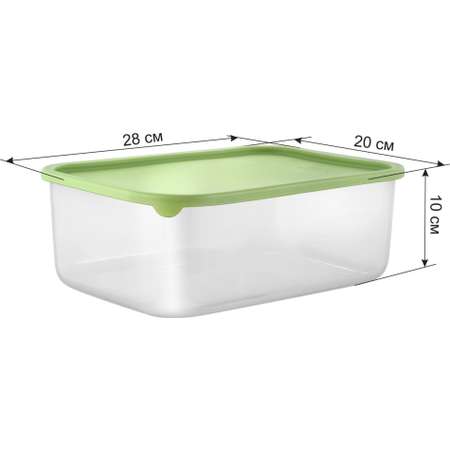 Контейнер для продуктов Sugar and Spice Vanilla прямоугольный с гибкой крышкой фисташка 4.5л