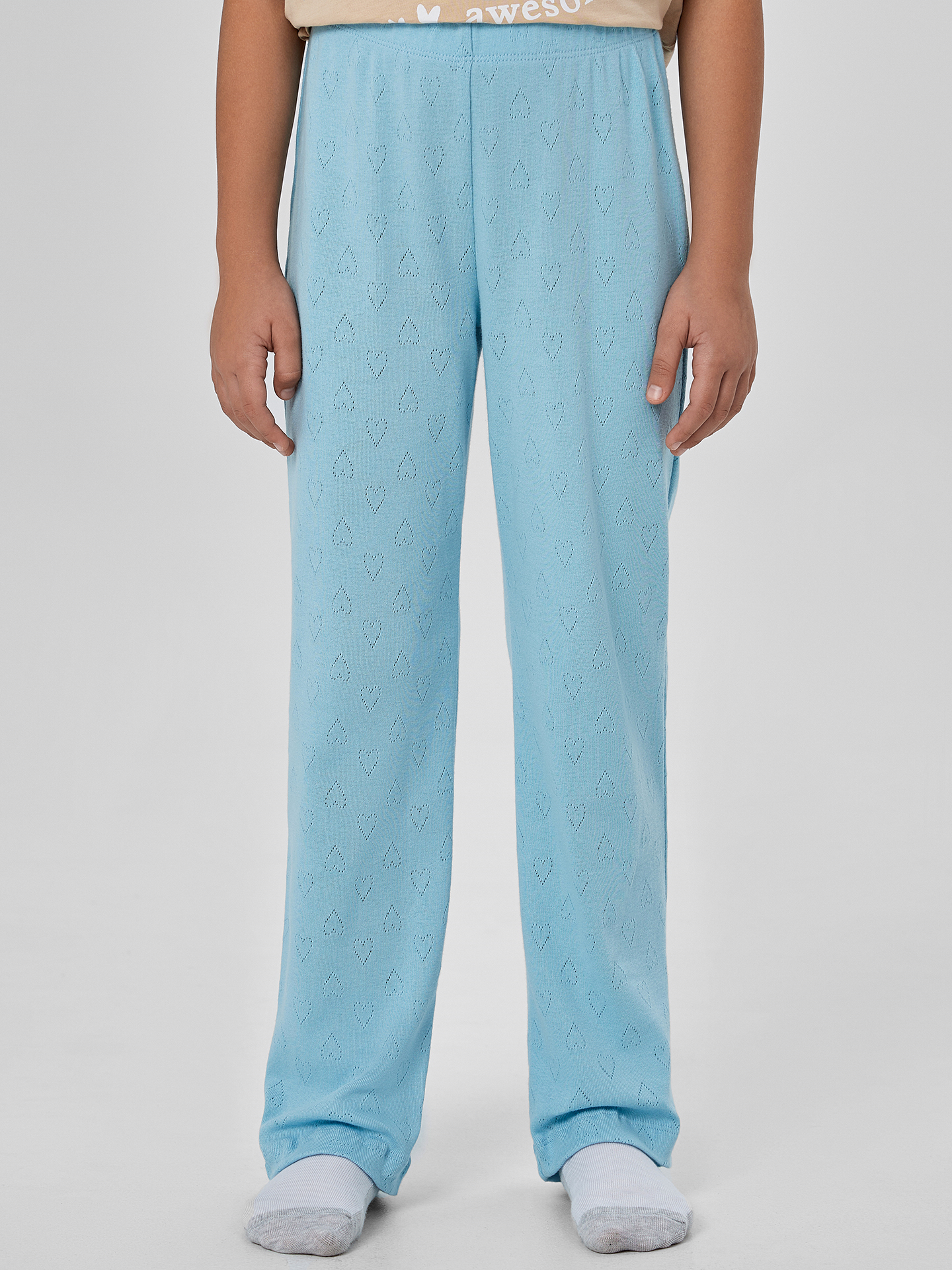 Пижама Mark Formelle (Марк Формэль) 567756/бежевый +сердечки на голубом - фото 5