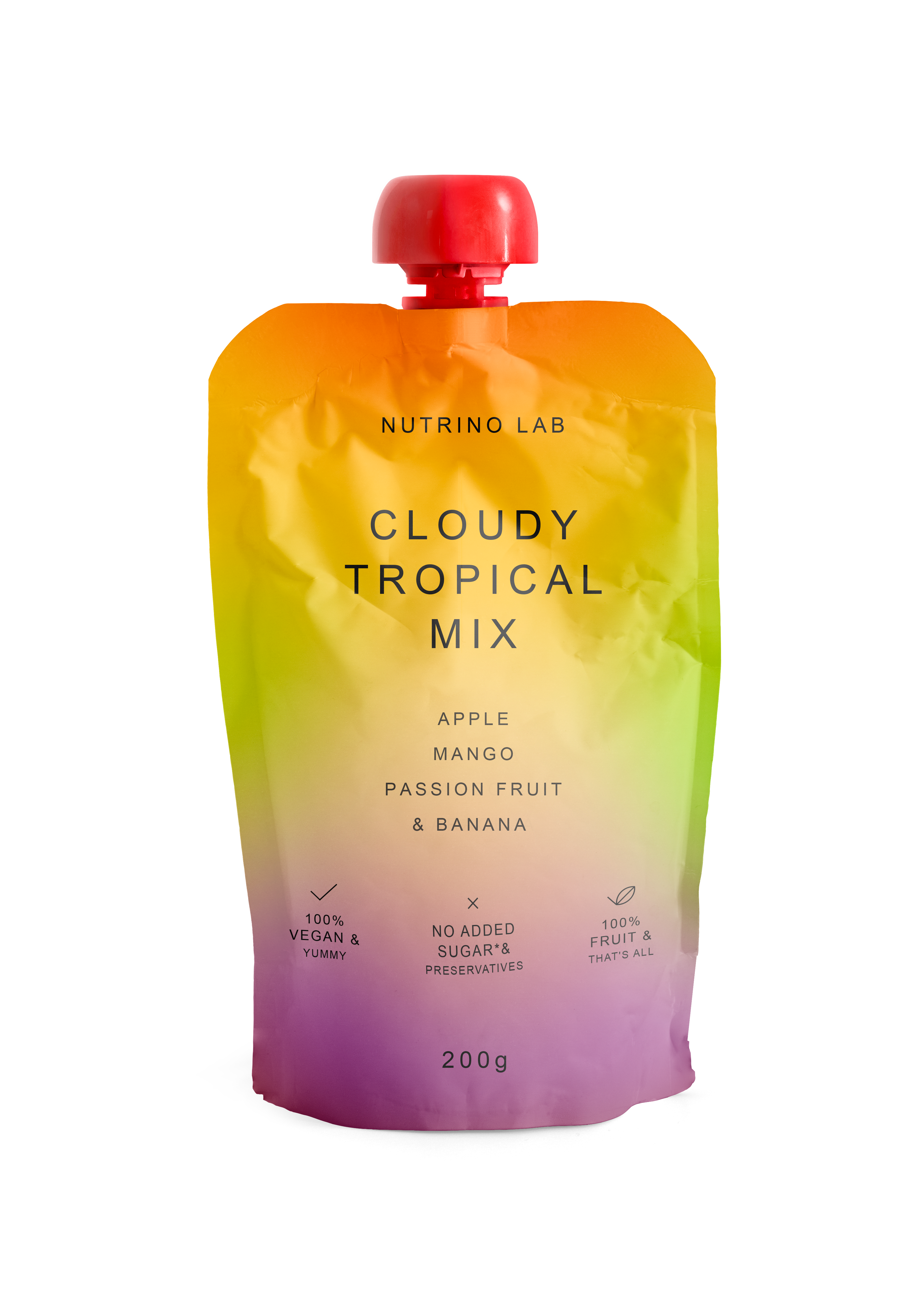 Пюре фруктовое Nutrino Lab Яблоко манго маракуйя банан 200 гр - фото 1