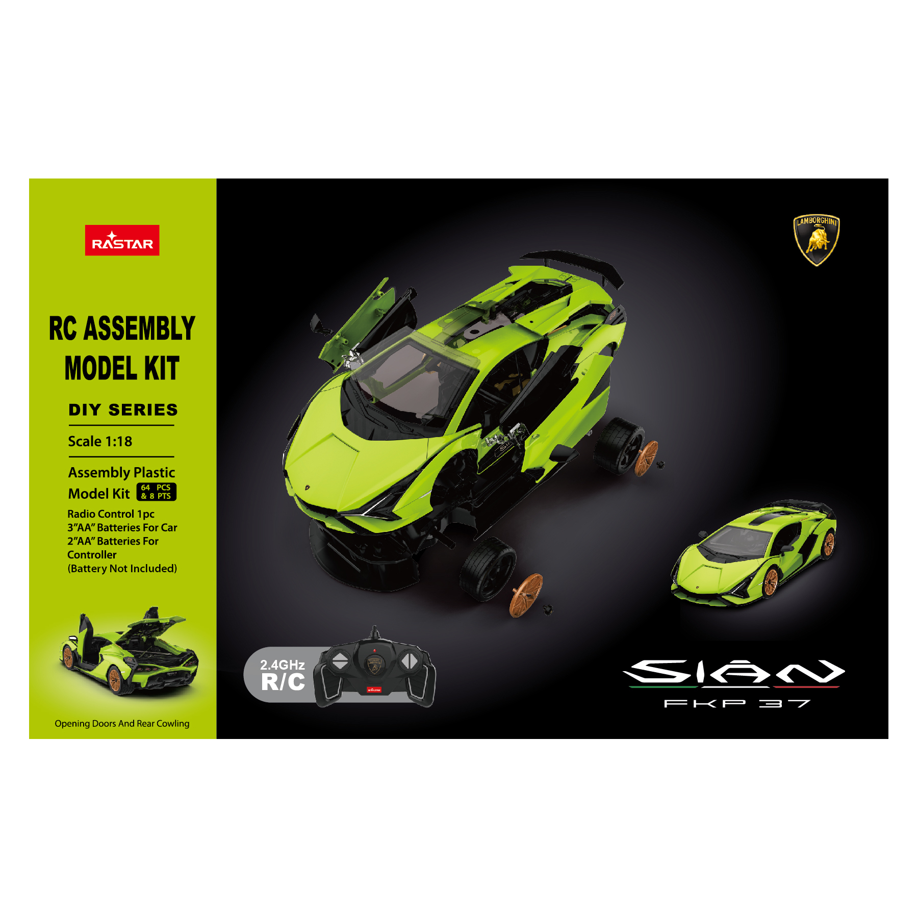 Конструктор Rastar Lamborghini Sian 72 дет. - фото 4