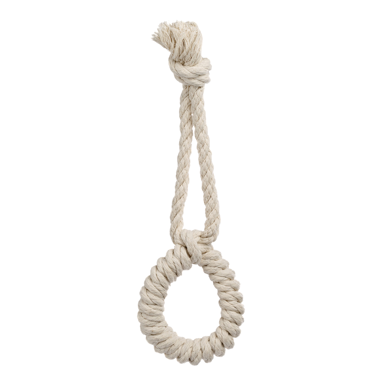 Игрушка для собак Doglike Dental Knot Кольцо канатное среднее Белое D-2360-W - фото 1