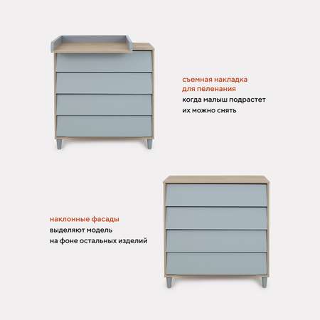 Комод Rant Bergen 105 4ящика Soft Grey