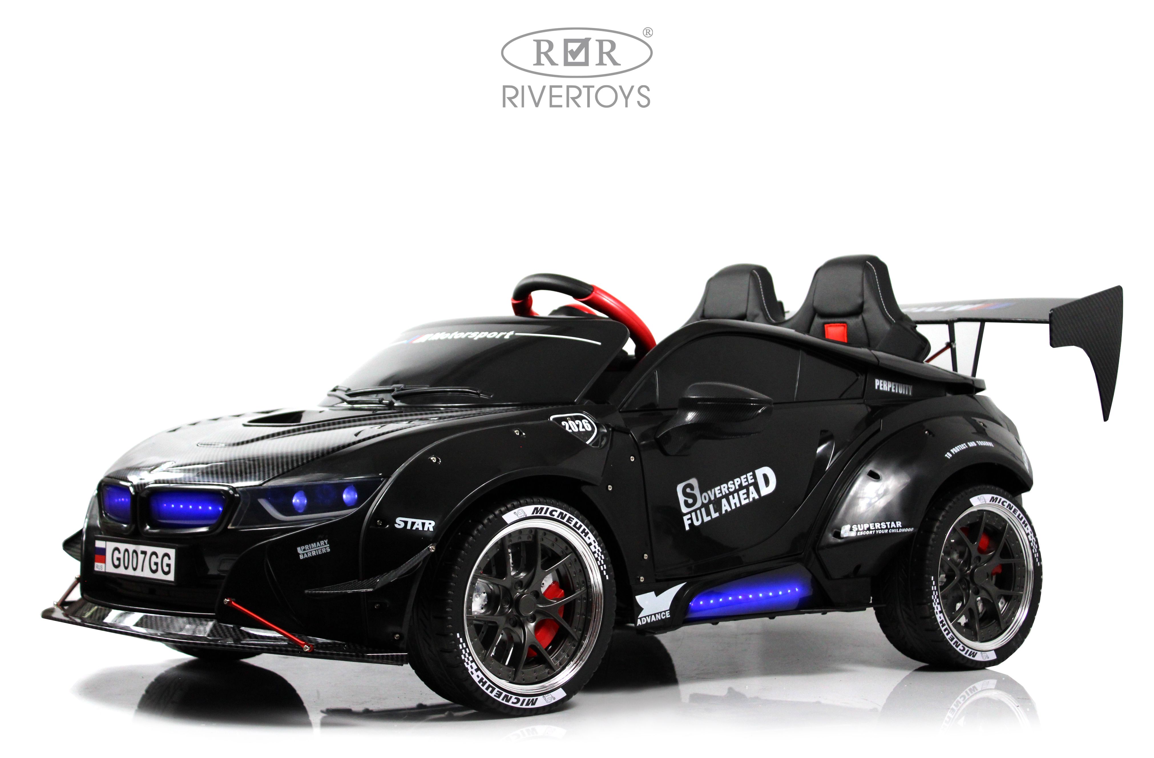 Электромобиль RIVERTOYS BMW G007GG-BLACK С пультом ДУ - фото 20