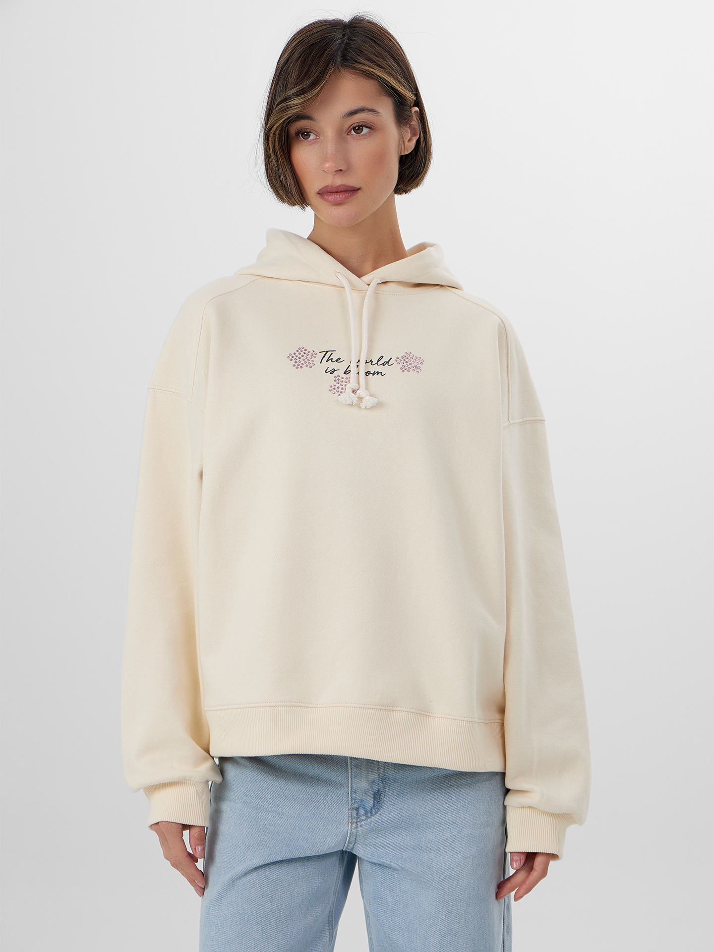 Худи Mark Formelle (Марк Формэль) 122954/сливочное масло +печать - фото 1