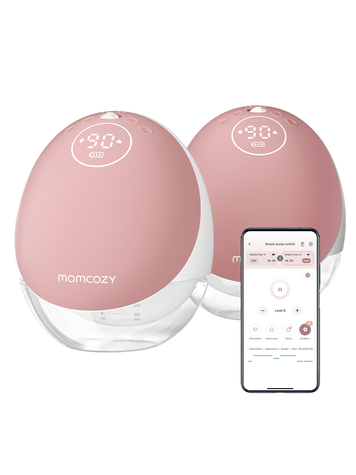 Молокоотсос электрический Momcozy BP223, Mobile Flow, M9, 2 шт - фото 3