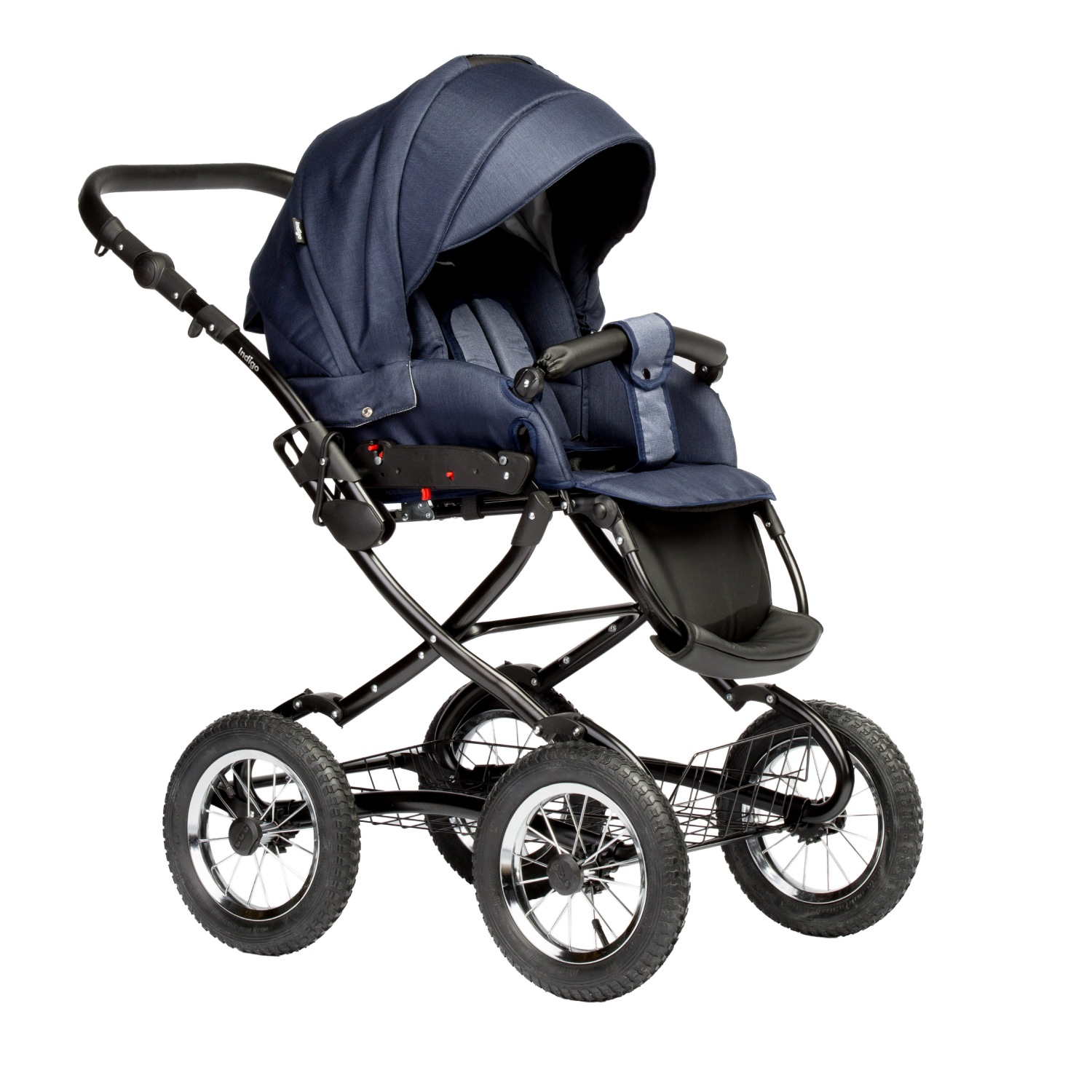 Коляска 2в1 Indigo BARBARA Classic 01 синий - фото 3