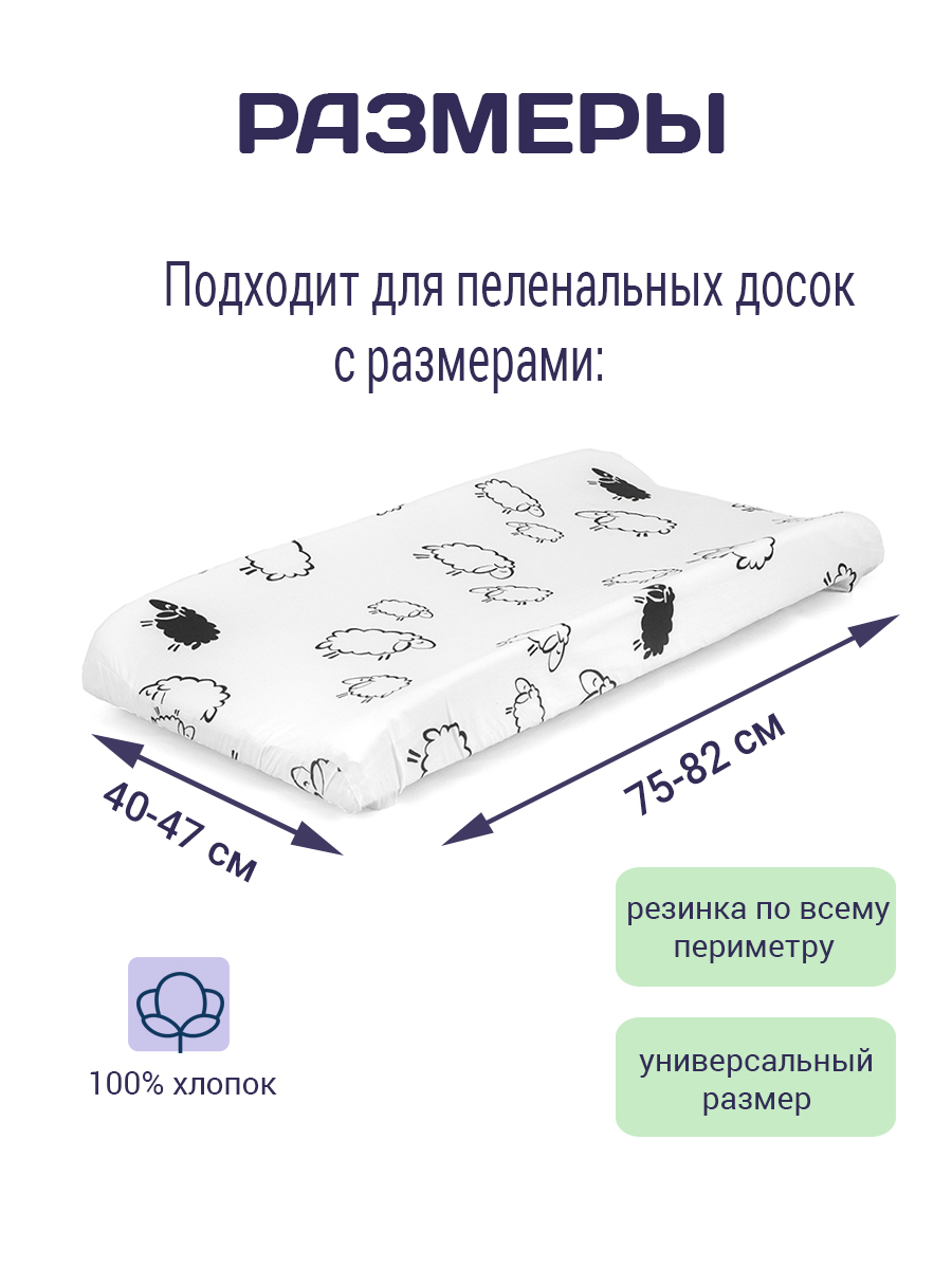 Пеленальная доска БОНЯМ овечки - фото 3