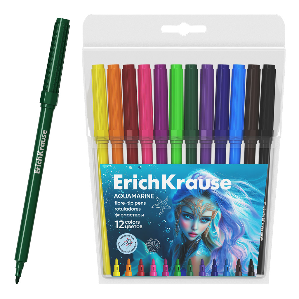 Фломастеры ErichKrause 12 шт. - фото 1
