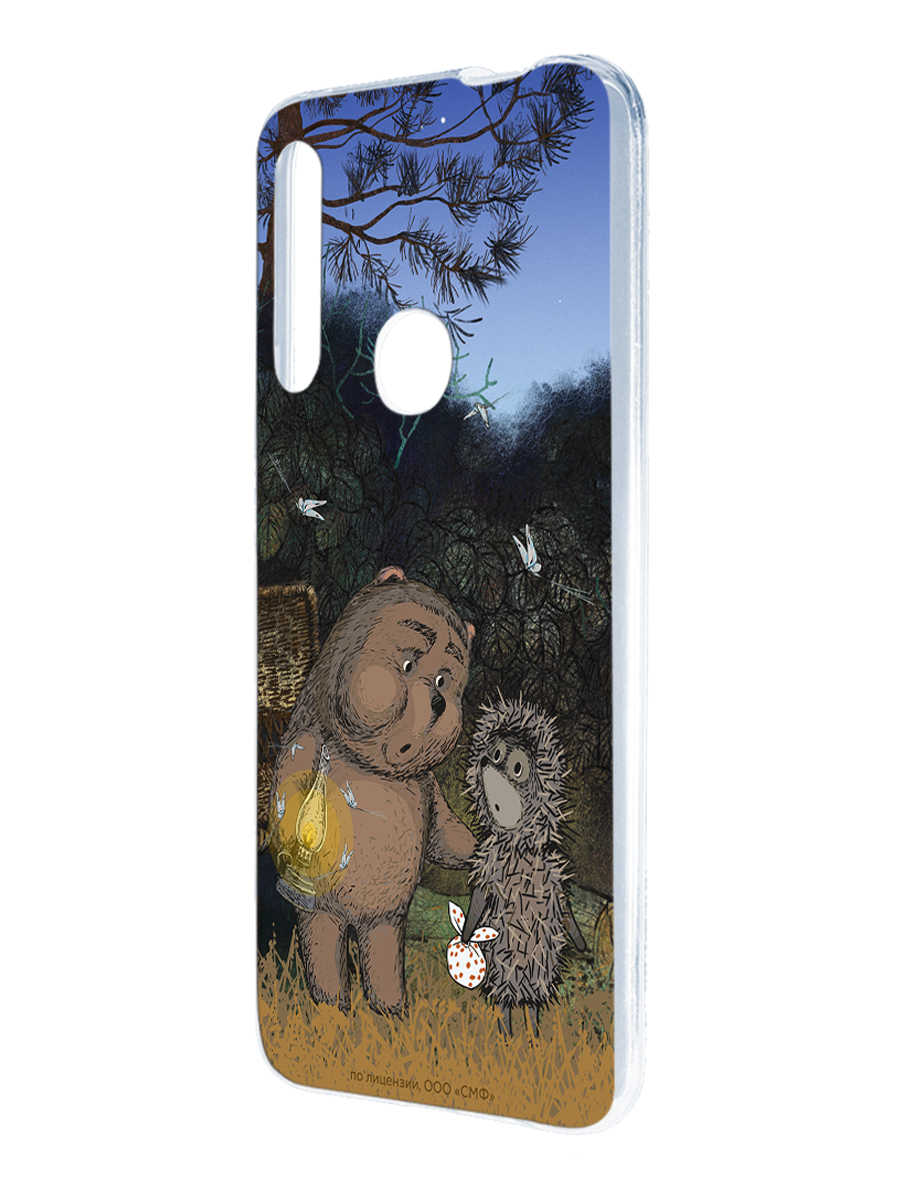 Силиконовый чехол Mcover для смартфона Honor 9X Huawei Y9 Prime 2019 Союзмультфильм Ежик в тумане и медвежонок - фото 1