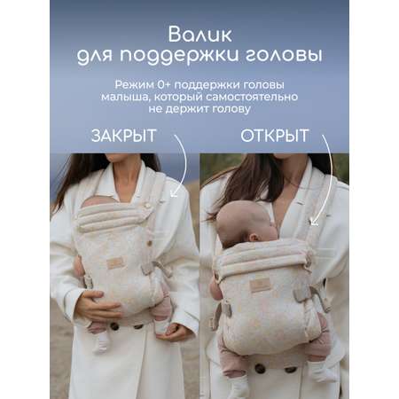 Переноска для новорожденных Timikbaby эргорюкзак цветочный принт жакард