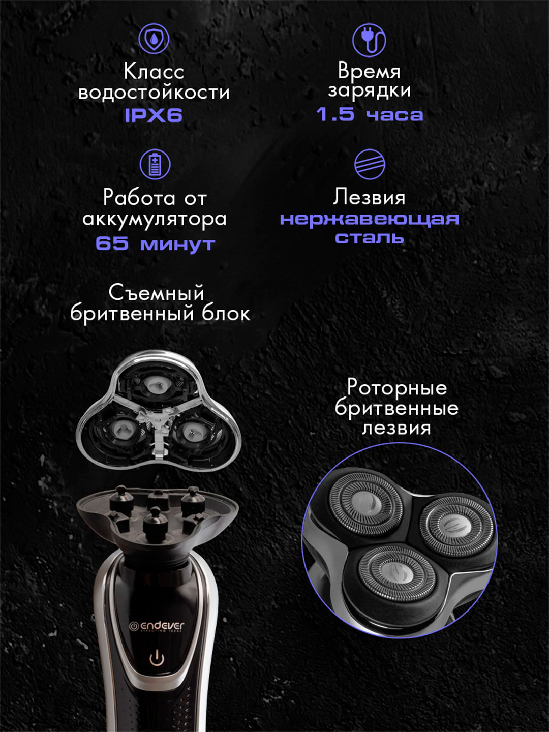 Электробритвы ENDEVER Sven-967 - фото 3